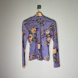 Zara floral blouse